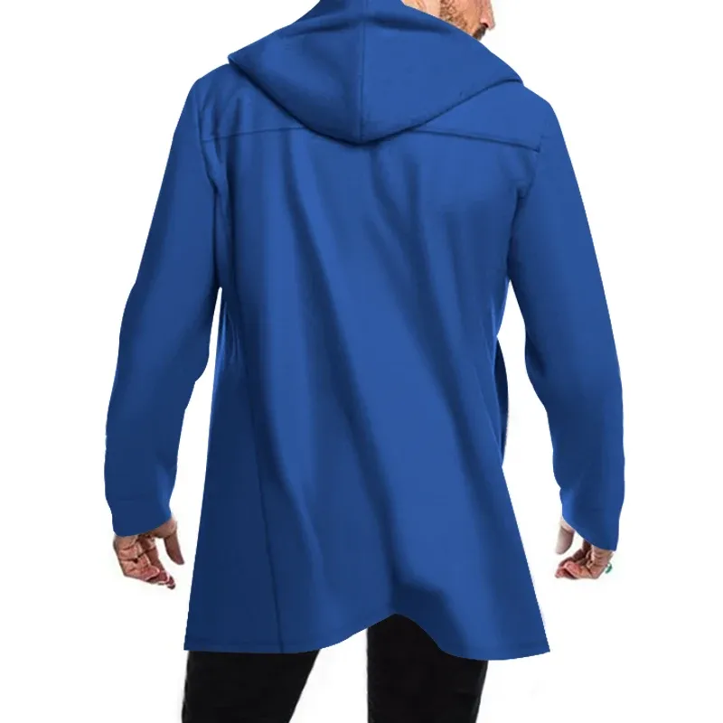 Narviky - Dubbel Geknoopte Heren Mantel - Casual Slim Fit Jas met Capuchon