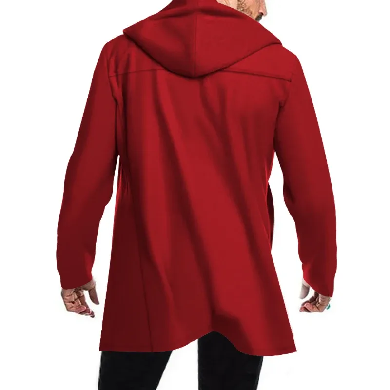 Narviky - Dubbel Geknoopte Heren Mantel - Casual Slim Fit Jas met Capuchon