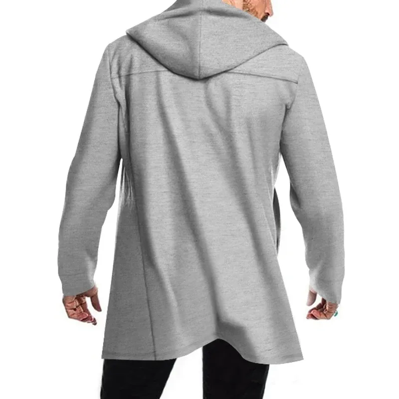 Narviky - Dubbel Geknoopte Heren Mantel - Casual Slim Fit Jas met Capuchon