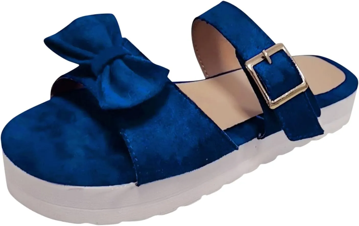 Platform Sandals for Women Slip On Casual Wedge Sandals Summer Beach Flat Shoes Comfy Slippers for Women
