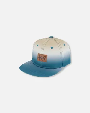 Printed Cap Bluish Gray And Beige