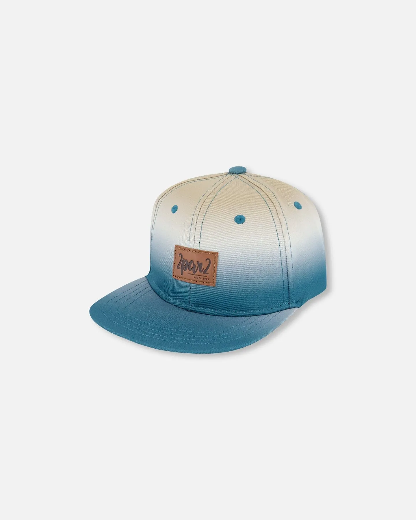 Printed Cap Bluish Gray And Beige