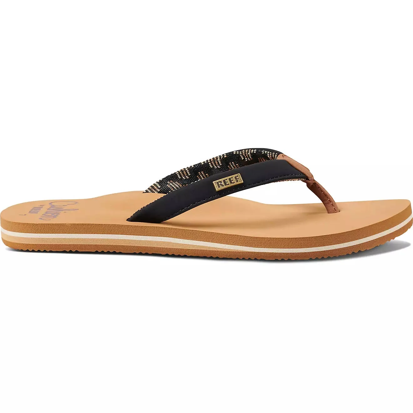 Reef Womens Cushion Sands Black Tan