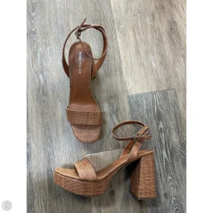 Sandals Heels Block By Marc Fisher In Brown, Size: 10