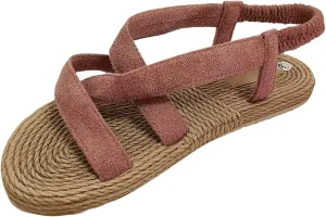 Sandals Women Thick Sole Orthopedic Womens Sandals Cross Bands Comfortable Summer Dressy Flats Platform Sandals