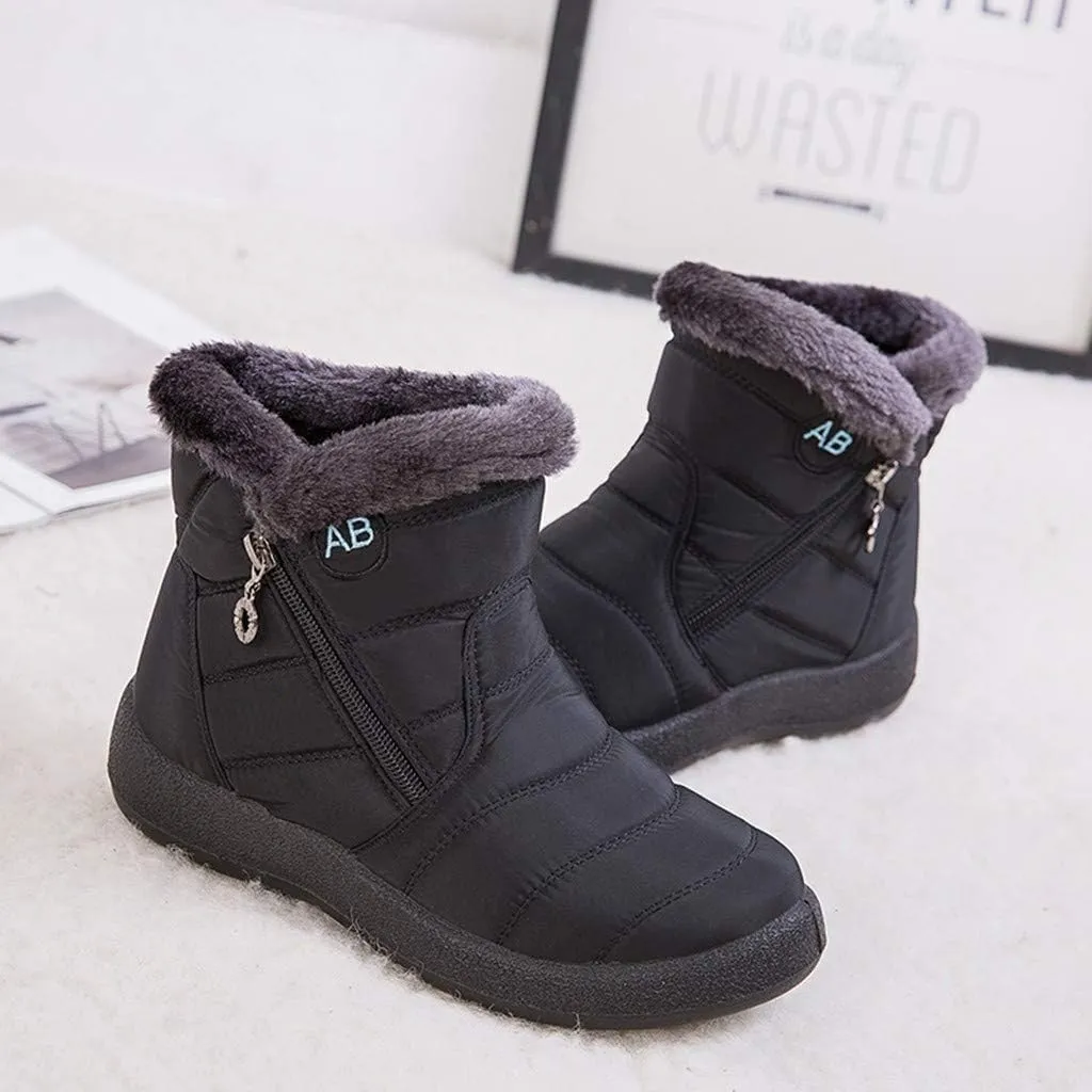 SBGMoSJ Short Winter Boots Extra Wide for Women Waterproof Snow Non Slip Winter Boots Waterproof Fashion Winter Boots for Women 2023 Womens Waterproof Boots Botas De Invierno Para Mujer Con Tacones