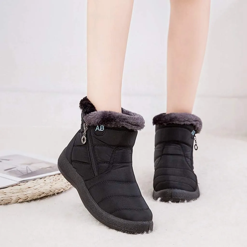 SBGMoSJ Short Winter Boots Extra Wide for Women Waterproof Snow Non Slip Winter Boots Waterproof Fashion Winter Boots for Women 2023 Womens Waterproof Boots Botas De Invierno Para Mujer Con Tacones