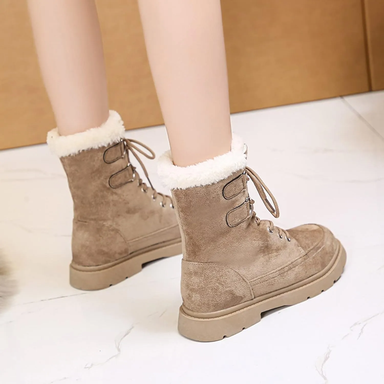 SBGMoSJ Winter Boots for Woman Cute Women's Wide Width Waterproof Slip on Ankle Boots for Swollen Feet Winter Woman Boots Women's Tall Black Winter Boots Waterproof Winter Boots Youth