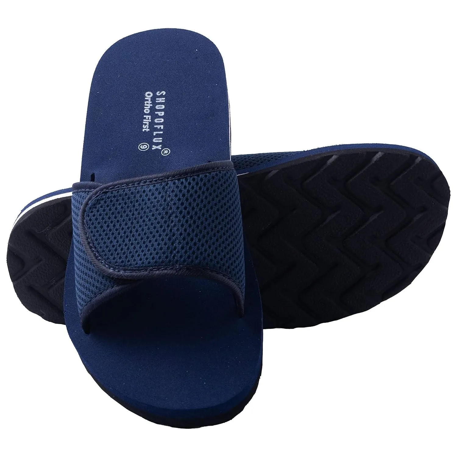 SHOPOFLUX Ortho First Slippers for Men | Adjustable Strape Orthopaedic Doctor Chappal Flip-Flop Footwear and House Slippers for Gent's and Boy's