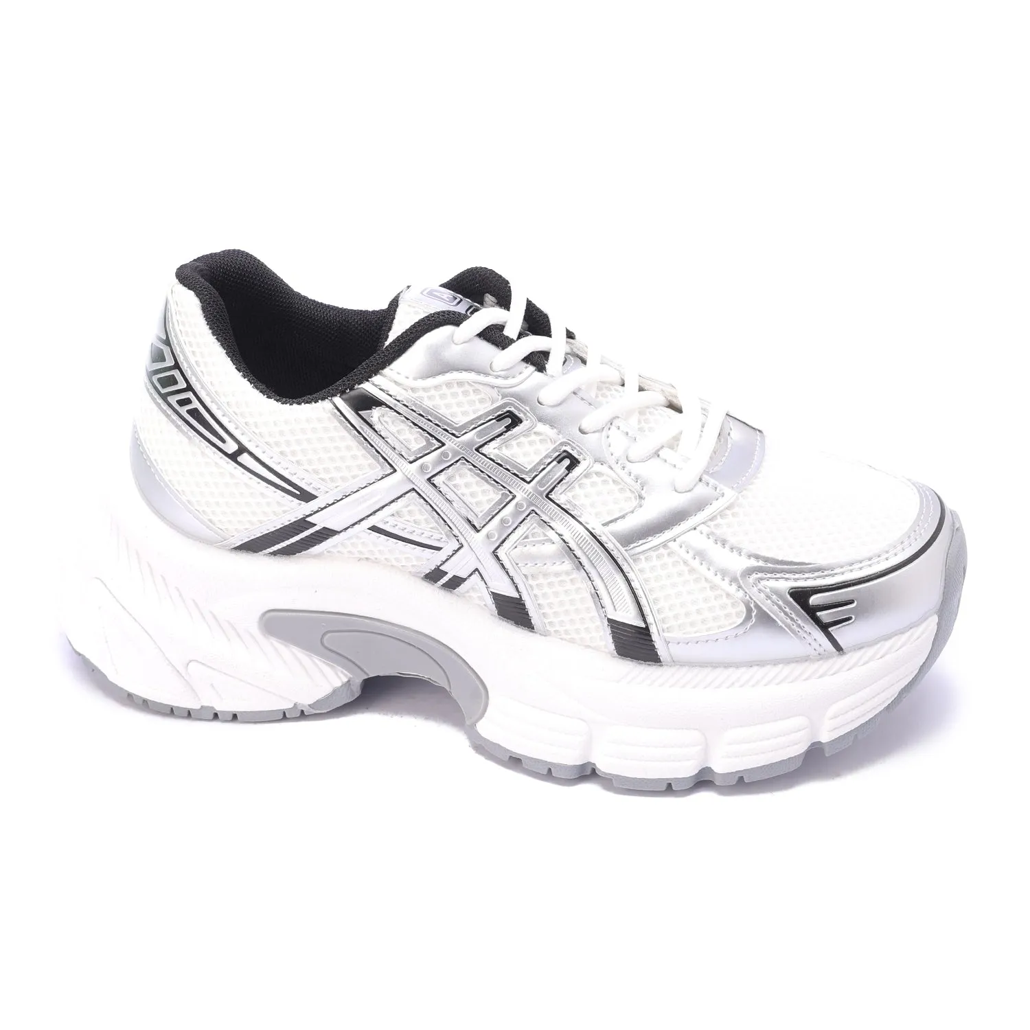 Silver Shadow Retro Running Sneakers-Black