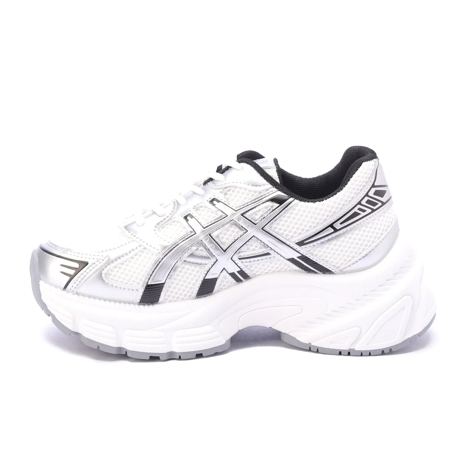 Silver Shadow Retro Running Sneakers-Black