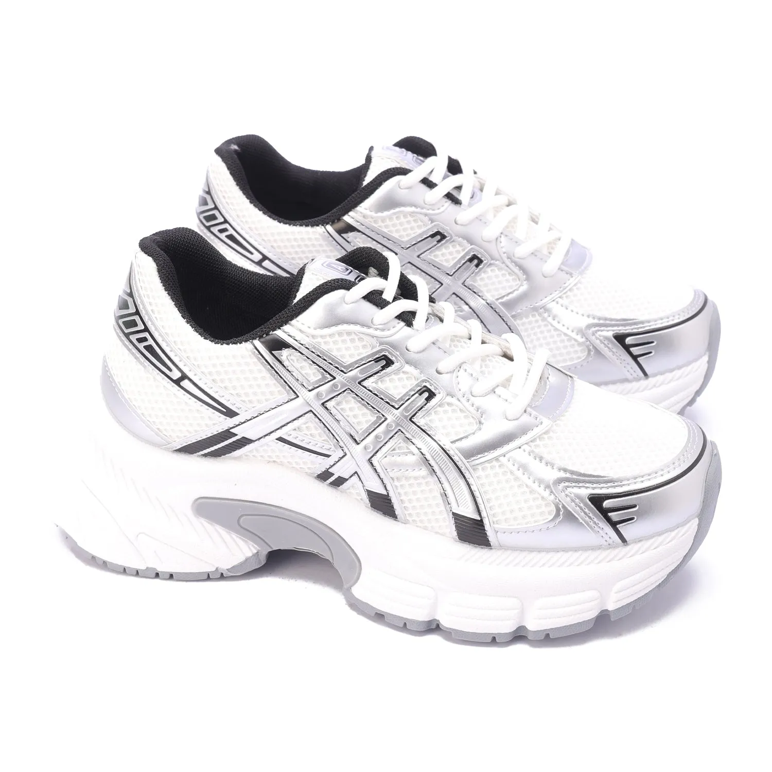 Silver Shadow Retro Running Sneakers-Black