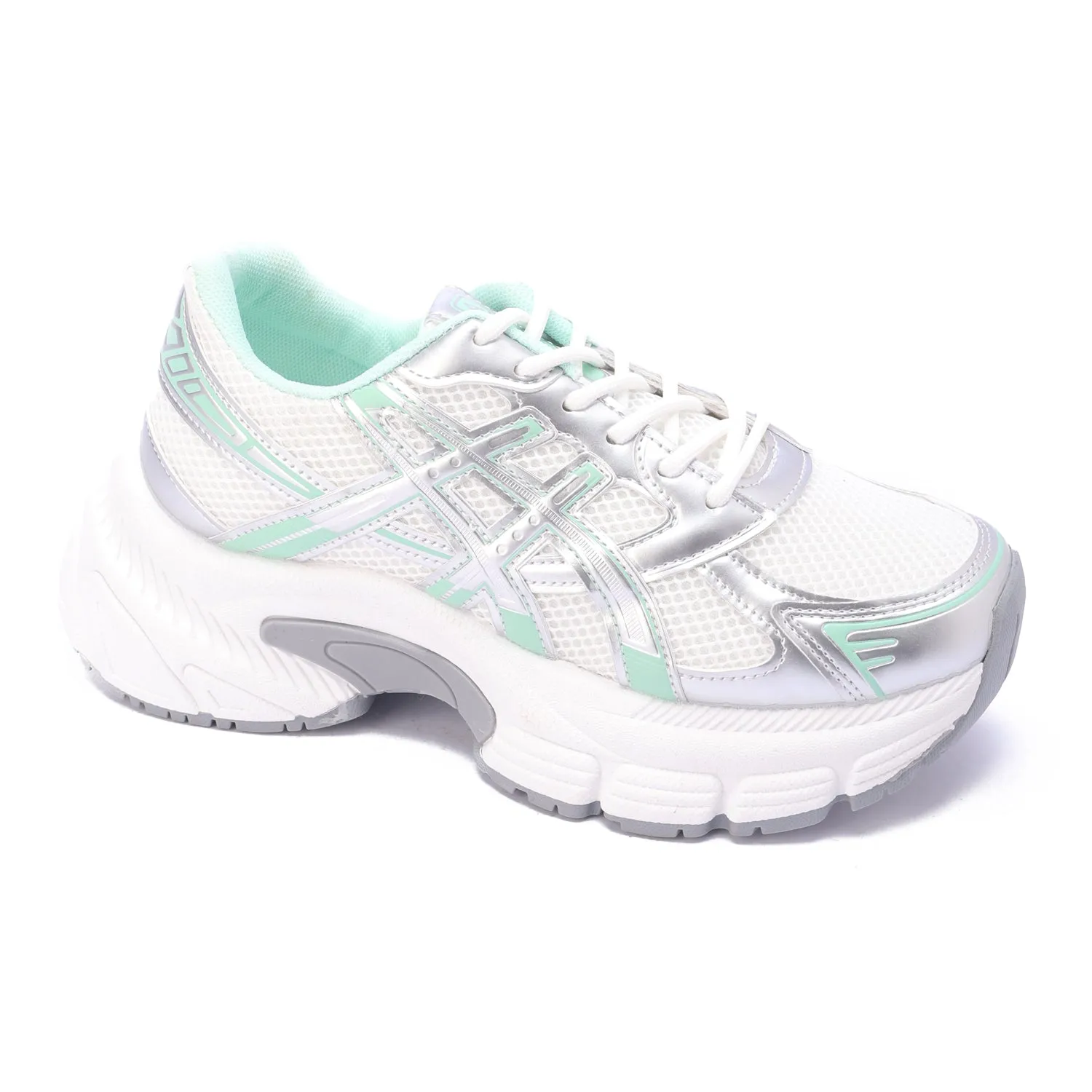 Silver Shadow Retro Running Sneakers-Green