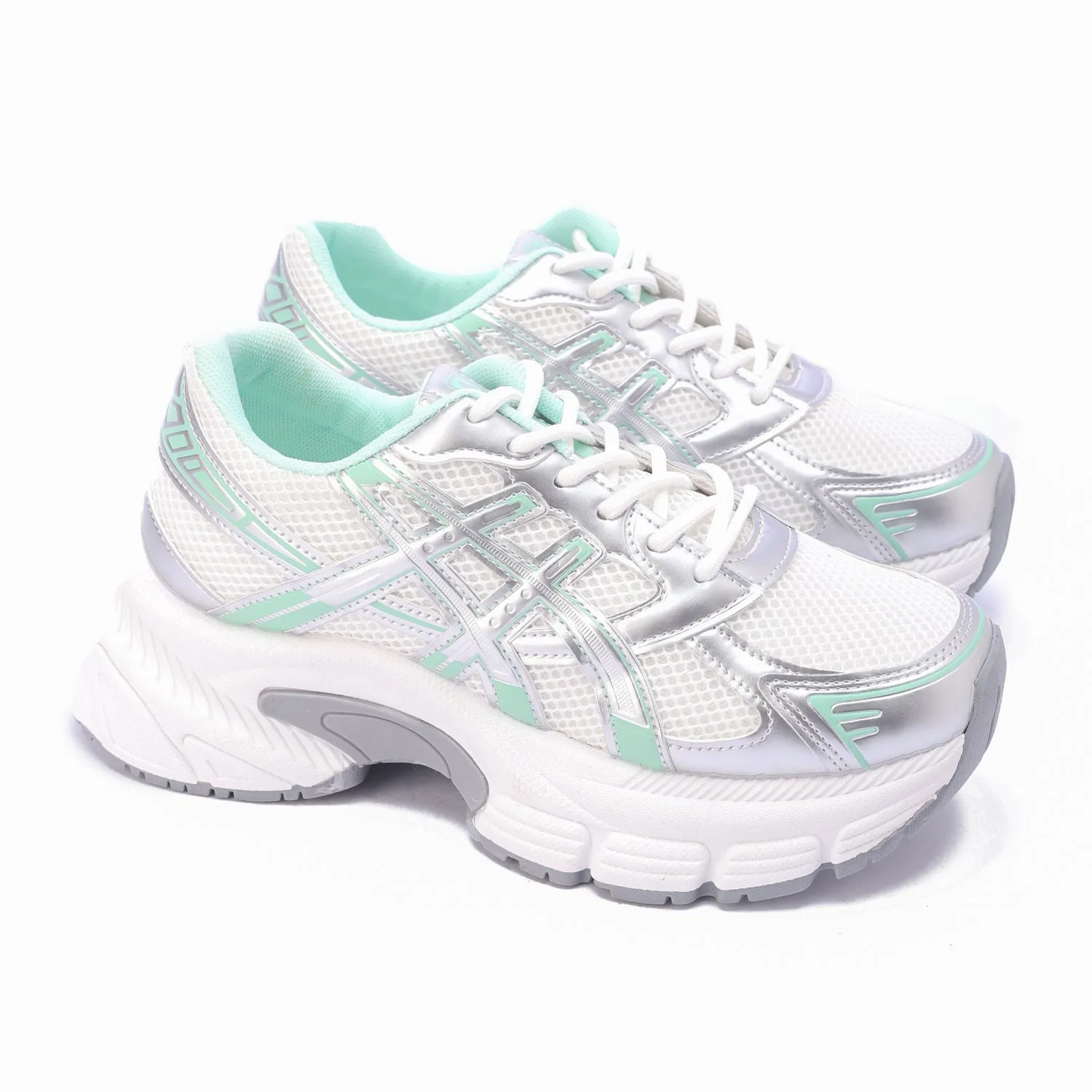 Silver Shadow Retro Running Sneakers-Green