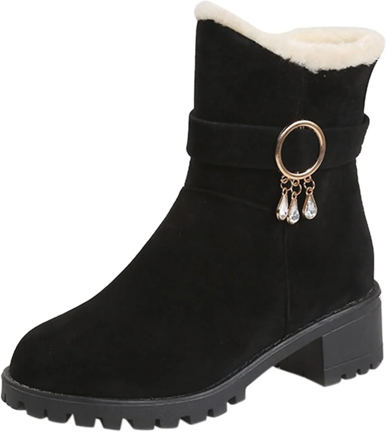 Slip on Waterproof Snow Boot Women Non Slip Snow Boots for Women Wide Women's Boots Winter Size 15 Zapatos Para La Nieve De Mujer Antideslizantes Botas De Invierno Para Mujer Negras