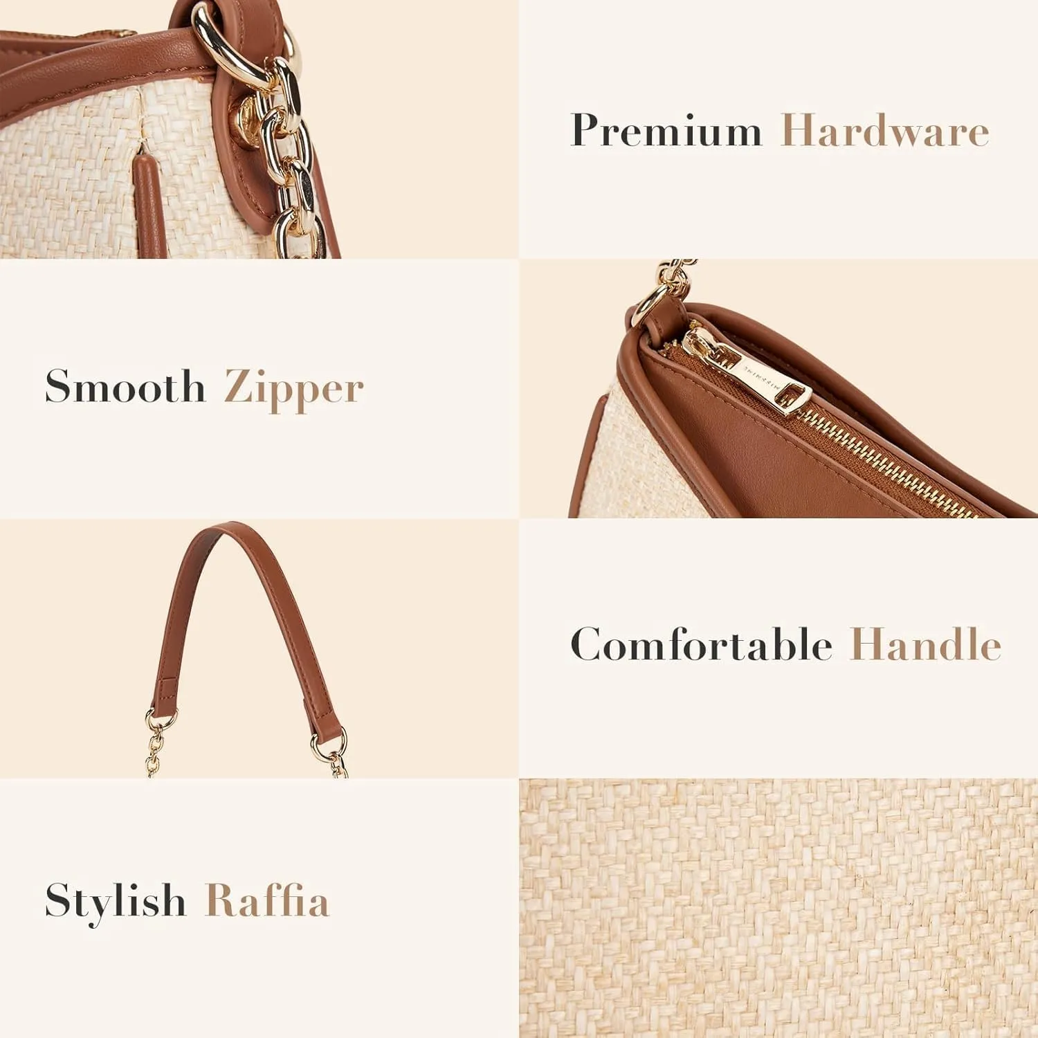 Small Shoulder Bag for Women Trendy Clutch Mini Hobo Handbag with Zipper Closure Genuine Leather Bags for Daily Outfits