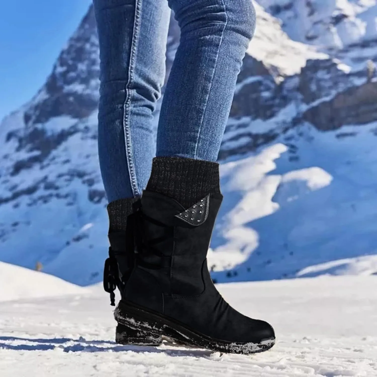 Snow Boot for Women Size 6 Womens Snow Boot 8.5 Wide Women's Snow Boots Ankle Womens Waterproof Insulated Boots Womens Low Hiking Boots Waterproof Lightweight