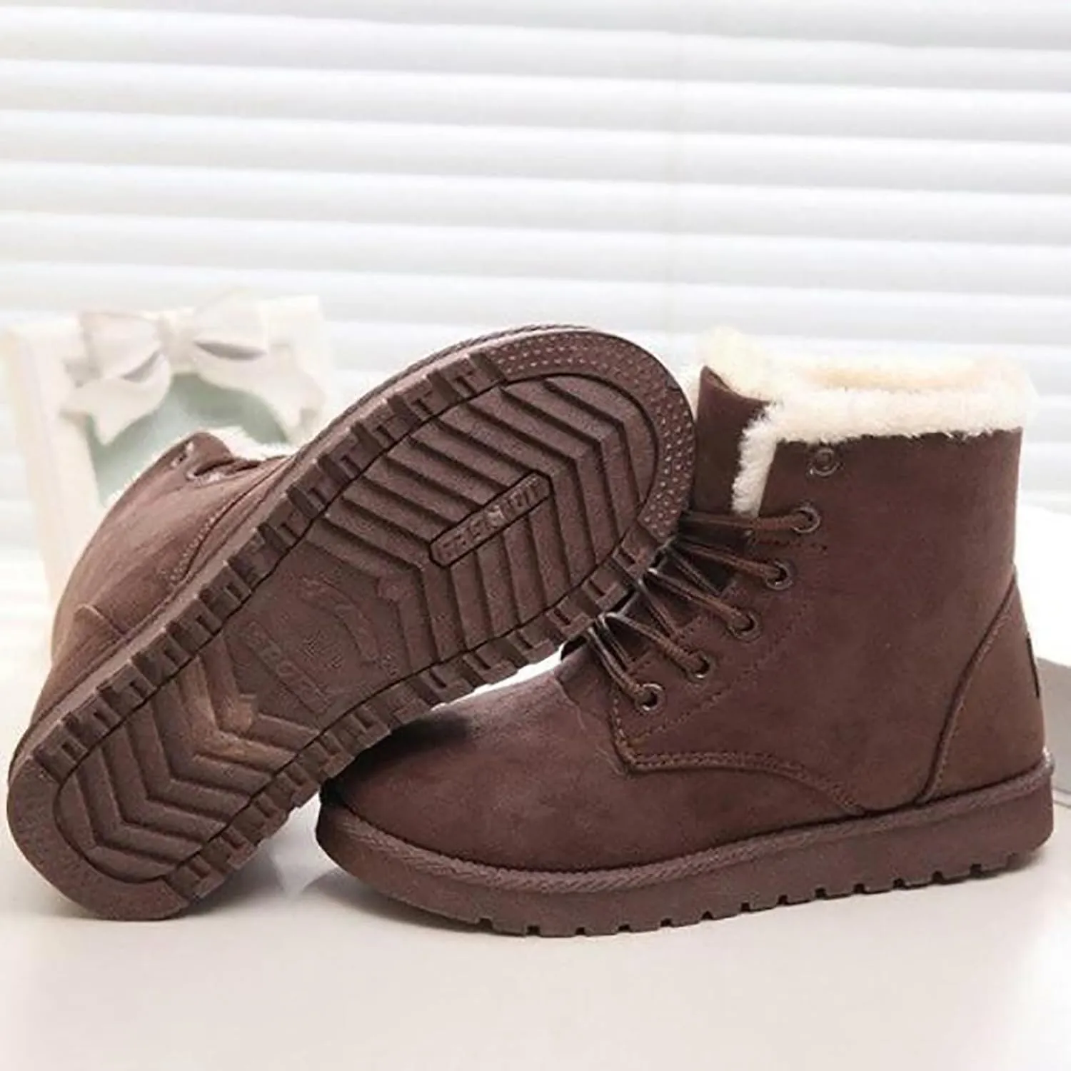 Snow Boots for Women Women's Boots Ankle Booties Winter Women Outdoor Slip On Waterproof Comfortable Short Boots