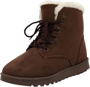 Snow Boots for Women Women's Boots Ankle Booties Winter Women Outdoor Slip On Waterproof Comfortable Short Boots