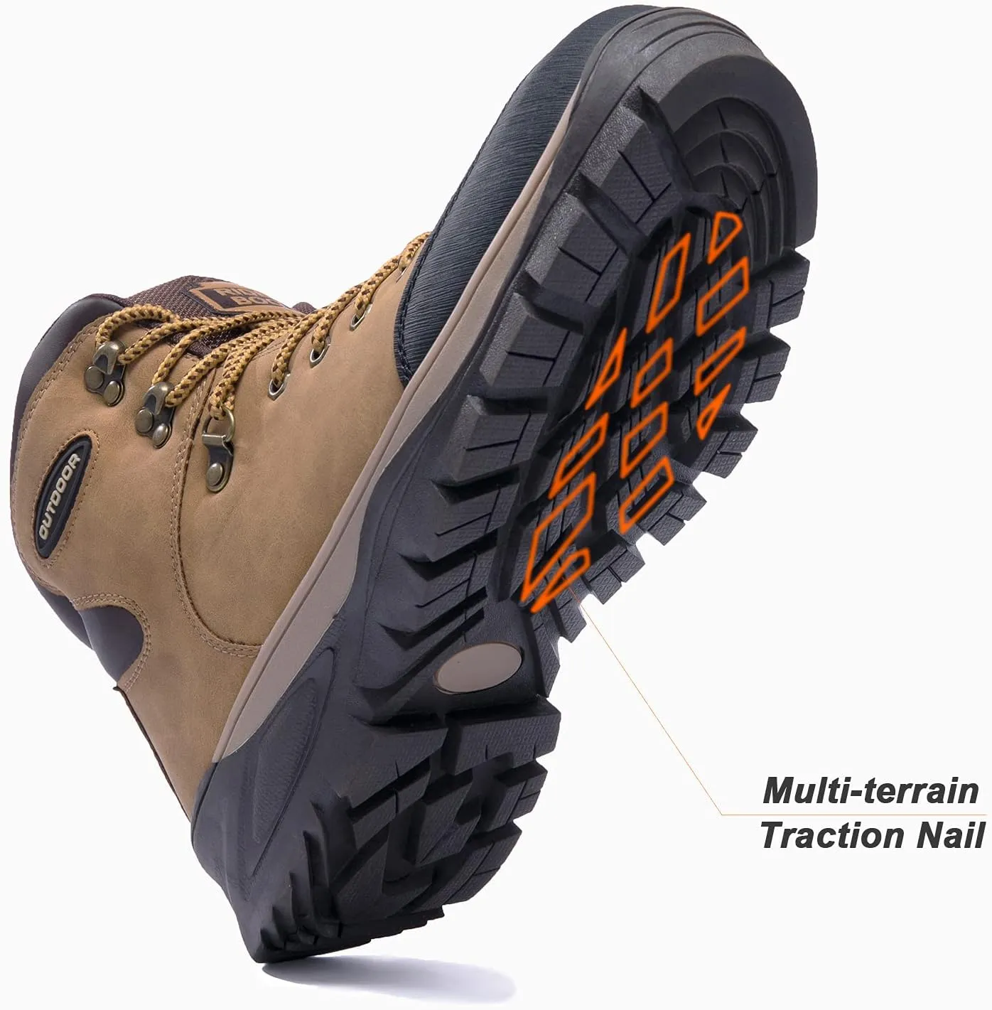 TFO Hiking Boots Mens Outdoor Backpacking Trekking Mountaineering Riding Shoes Travel Leisure Mid Top Shoes