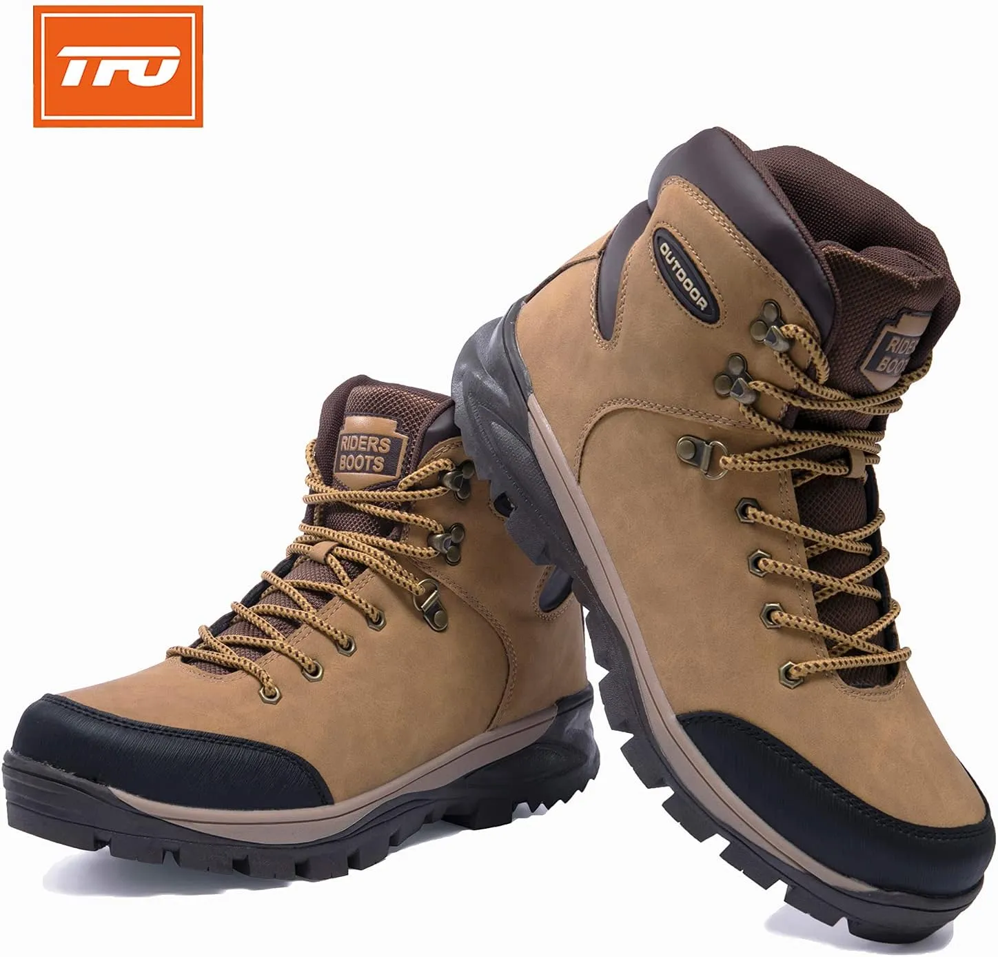 TFO Hiking Boots Mens Outdoor Backpacking Trekking Mountaineering Riding Shoes Travel Leisure Mid Top Shoes