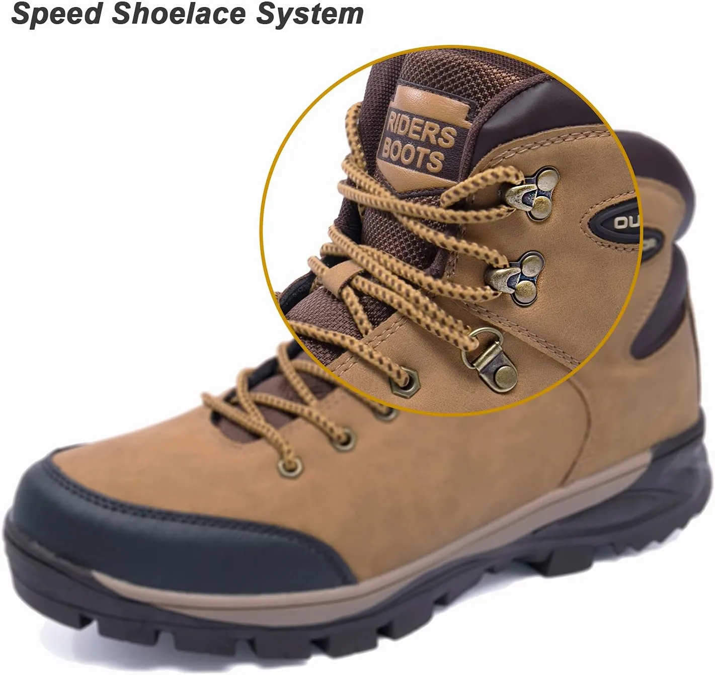 TFO Hiking Boots Mens Outdoor Backpacking Trekking Mountaineering Riding Shoes Travel Leisure Mid Top Shoes