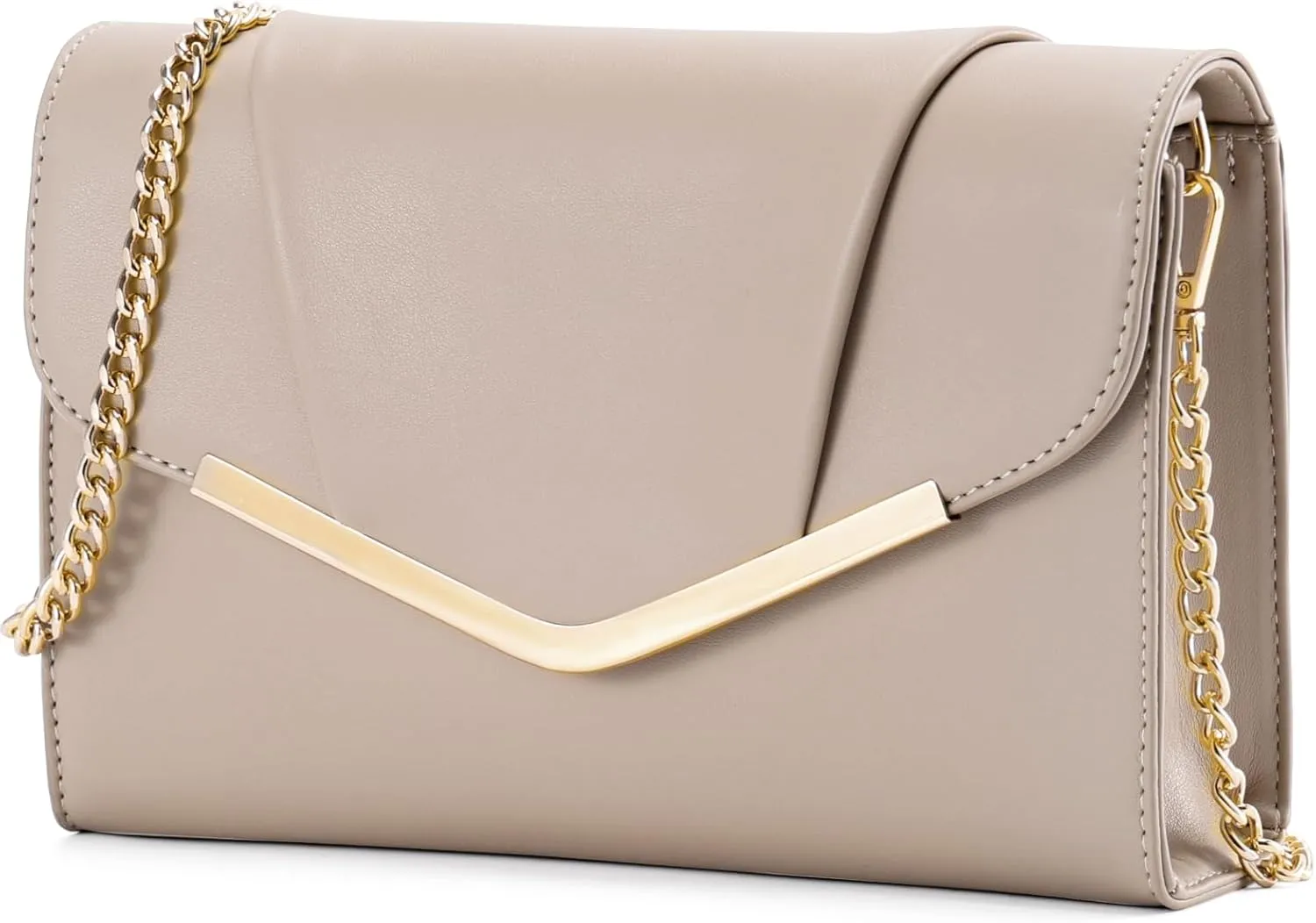 VASCHY Clutch Purse for Women,Fashion Envelope Evening Small Formal Handbag Fold-over Crossbody Shoulder Bag Wedding,Party