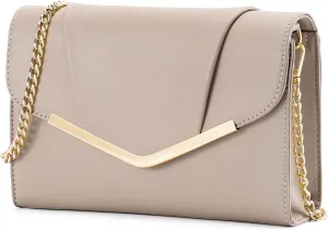 VASCHY Clutch Purse for Women,Fashion Envelope Evening Small Formal Handbag Fold-over Crossbody Shoulder Bag Wedding,Party