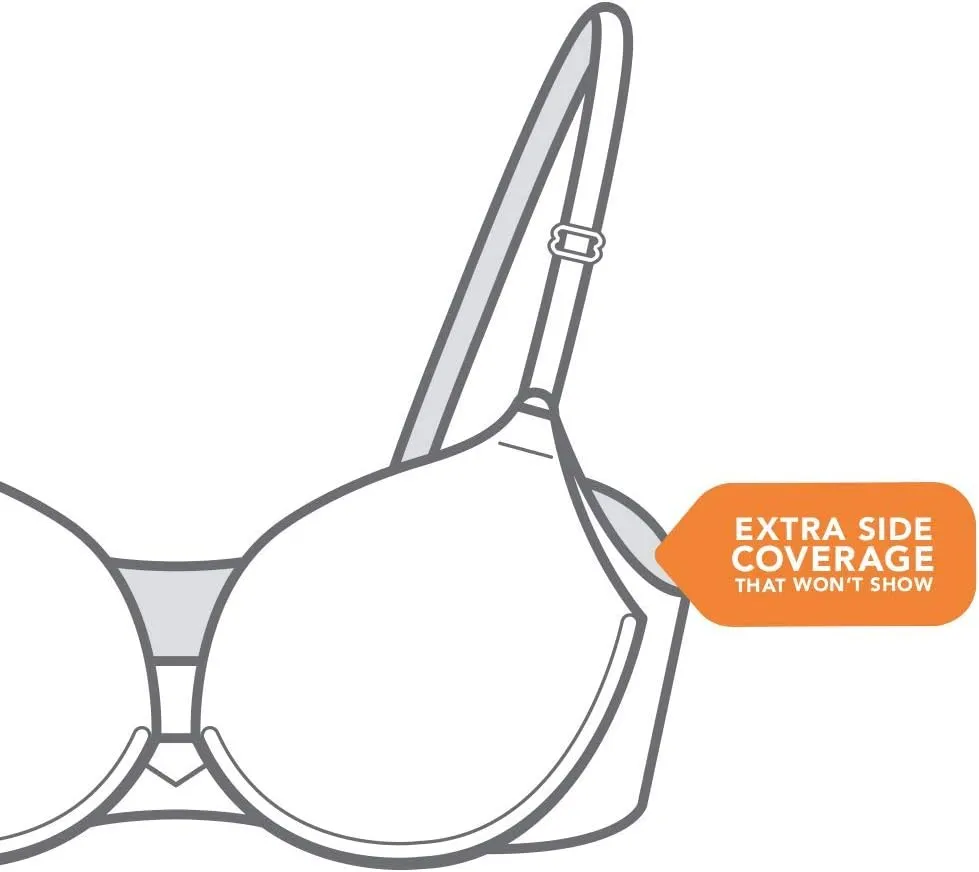warner's Women's No Side Effects Underarm-Smoothing Comfort Underwire Lightly Lined T-Shirt Bra 1356