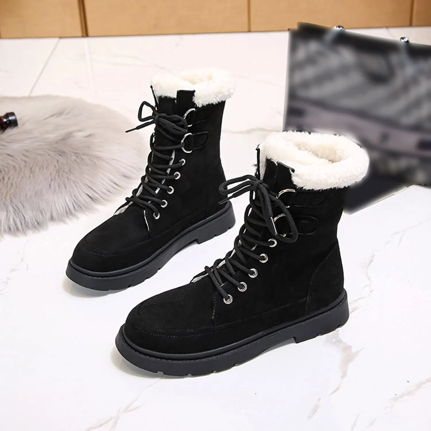 Winter Boots for Women Knee High Snowboard Boots Womens 9.5 White Warm Winter Boots Women Size 11 Tall Snow Boots Waterproof Womens Boots Wide Width