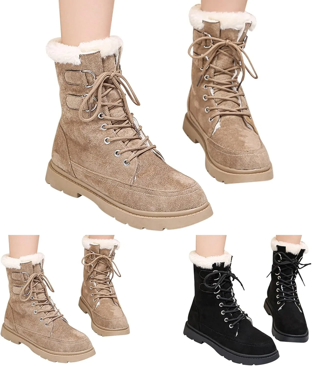 Winter Boots for Women Knee High Snowboard Boots Womens 9.5 White Warm Winter Boots Women Size 11 Tall Snow Boots Waterproof Womens Boots Wide Width