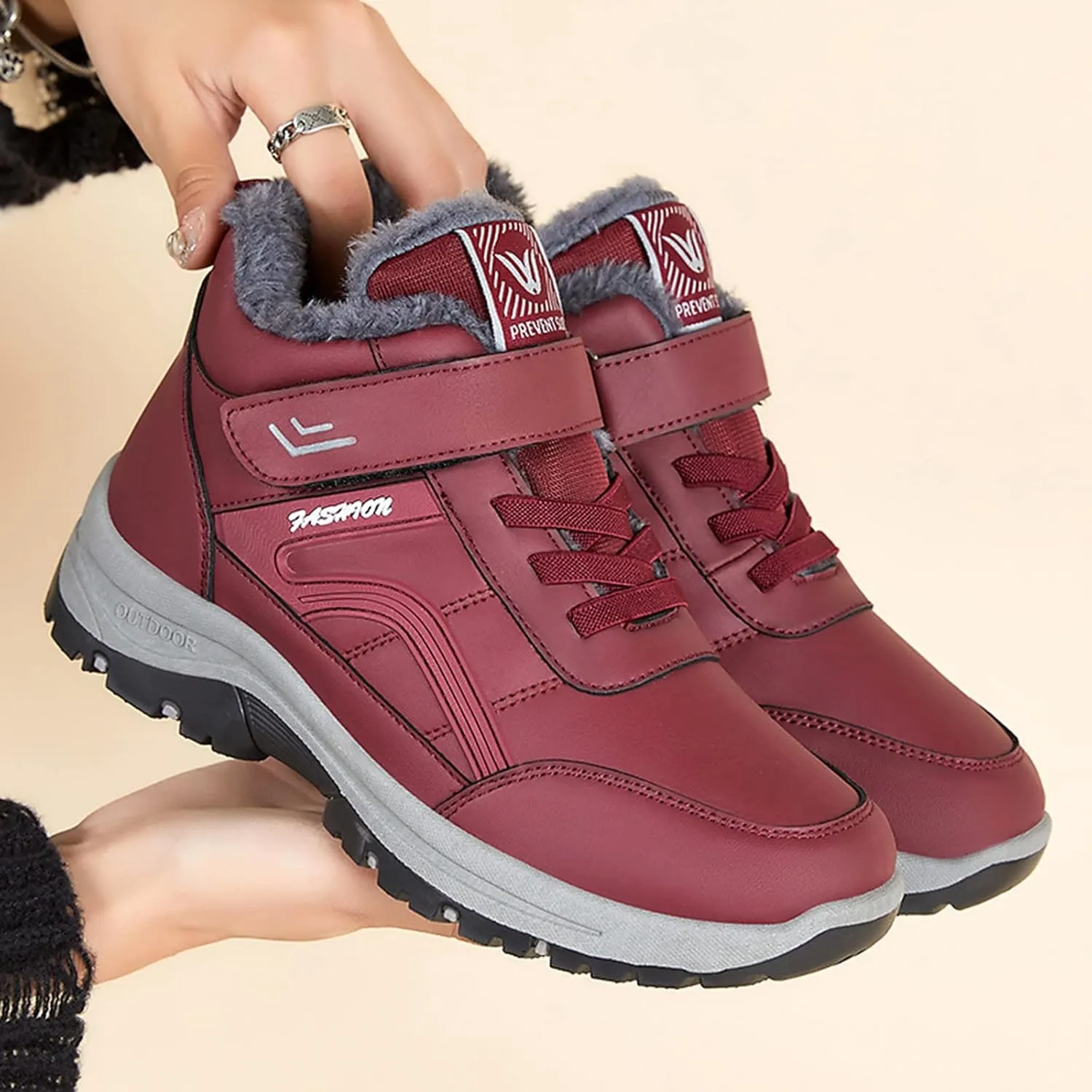 Winter Snow Boots for Women Extra Wide Calf Women's Slip on Work Boots Waterproof Womens Winter Warm Knee High Down Snow Boots Waterproof Zapatos De Nieve Para Mujer Botas De Trabajo Para Nieve