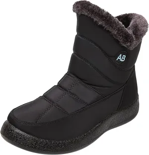 Winter Snow Boots for Women Snow Boots for Women Womens Winter Boots Waterproof Cloth Comfortable Side Zipper Boots