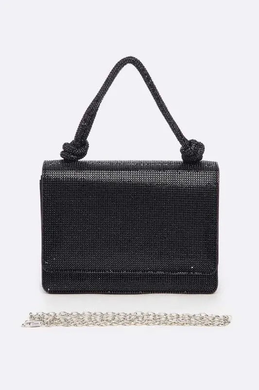 women Elegant Rhinestone Top Handle Clutch Bag  Small Bridal Party Purse brides, bridesmaids, or evening partygoers