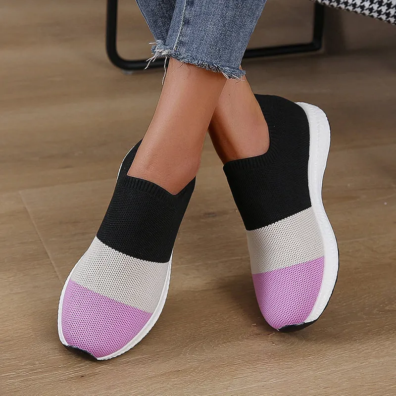 Women Knitted Flat Sneakers