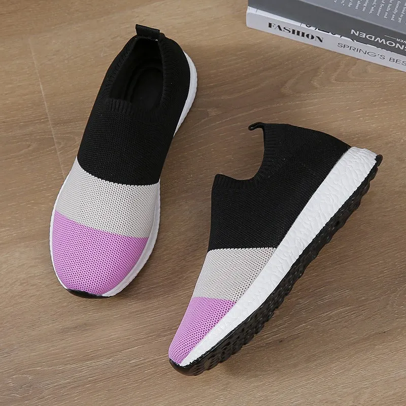 Women Knitted Flat Sneakers