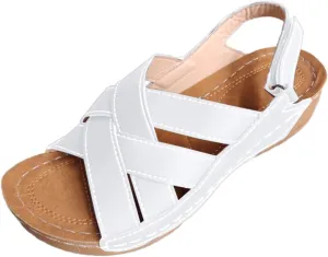 Womens Ankle Strap Sandals Walking Hiking Summer Beach Flats Shoes Comfort Open Toe Comfortable Dressy Arch Support Wide Width Slippers Wedges Round Bottom Buckle Orthotic 2025 Flat Women