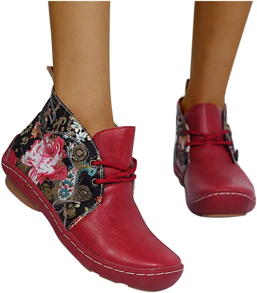 Womens Boots Ankle Botines Vaqueros Para Mujer Comfy Cowboy Boots for Women Cute Black Boots Dress Boots for Women Wide Width Ankle Booties Women's Booties Wide Width