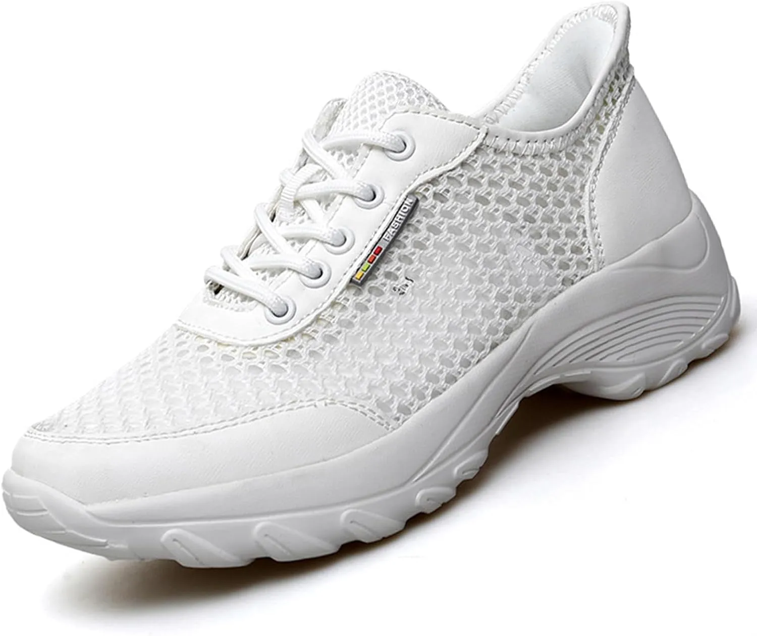 Women's Chunky Platform Comfort Orthopedic Wedge Walking Shoes Breathable Mesh Lace Up Lug Sole Casual Non-Slip Running Shoes
