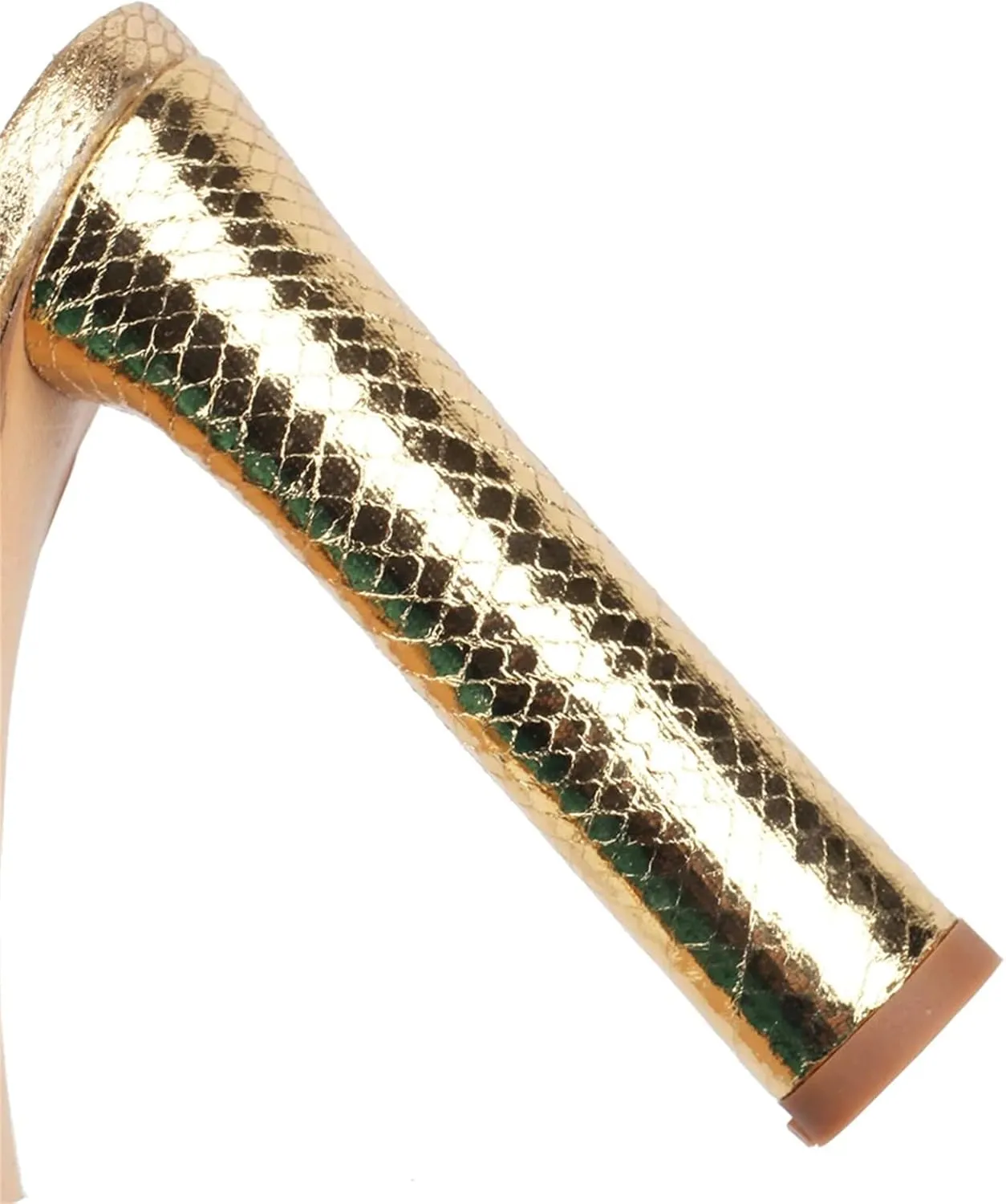 Women's Narrow Band Gladiator Sandals - 12Cm Thick Sole Gold Silver, Summer Platform Heels