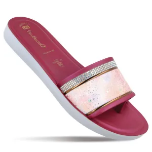 Women's Slide Sandals - WL7669 Maroon