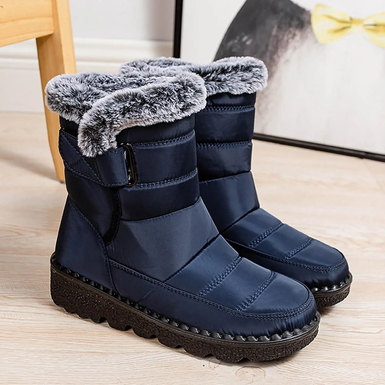 Womens Winter Boots Snow Boots for Women Models Cotton Shoes Padded And Thickened Warmth Heightened Thick Bottom
