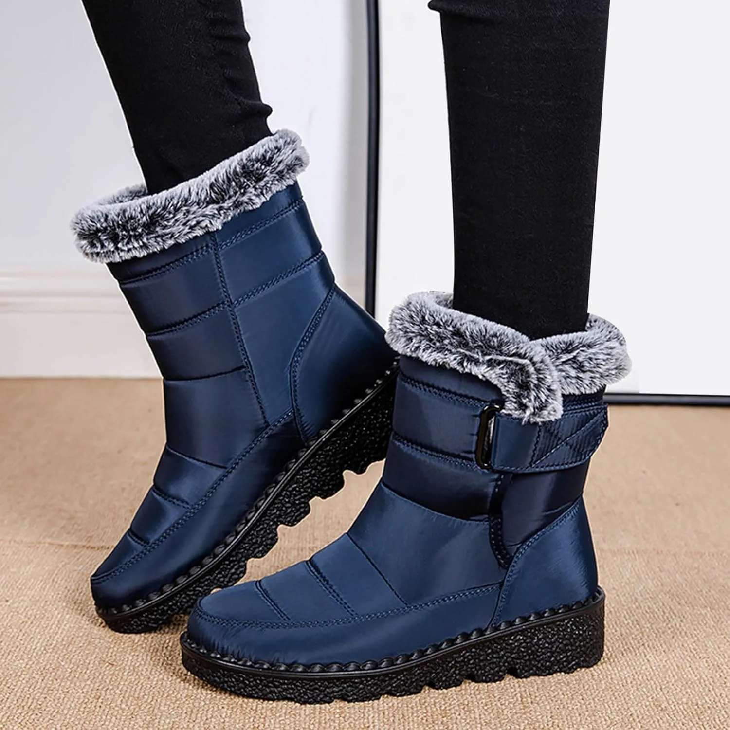 Womens Winter Boots Snow Boots for Women Models Cotton Shoes Padded And Thickened Warmth Heightened Thick Bottom