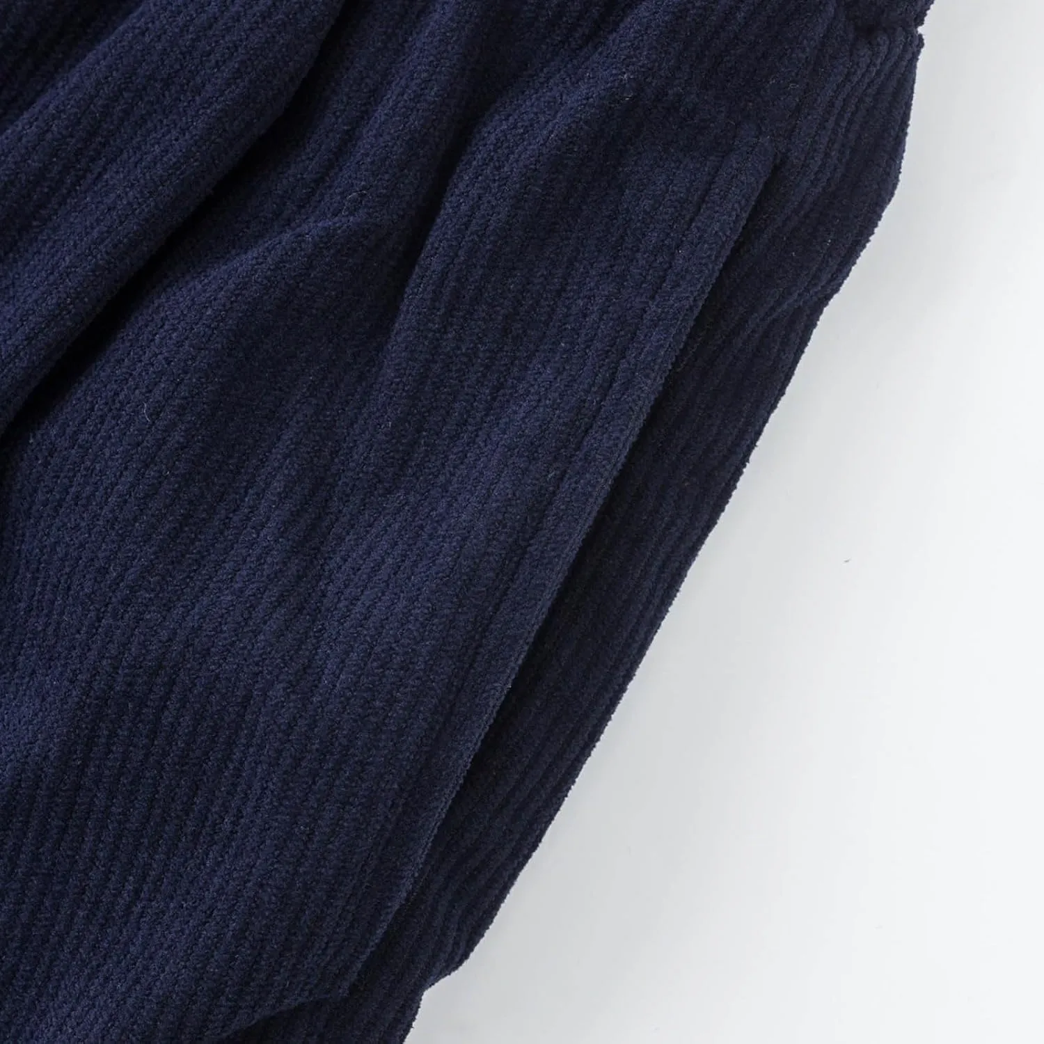 Xiaojmake Men's Baggy Corduroy Cargo Pants Wide Leg Loose Fit Sweatpants Elastic Waist Drawstring Open Bottom Casual Pants
