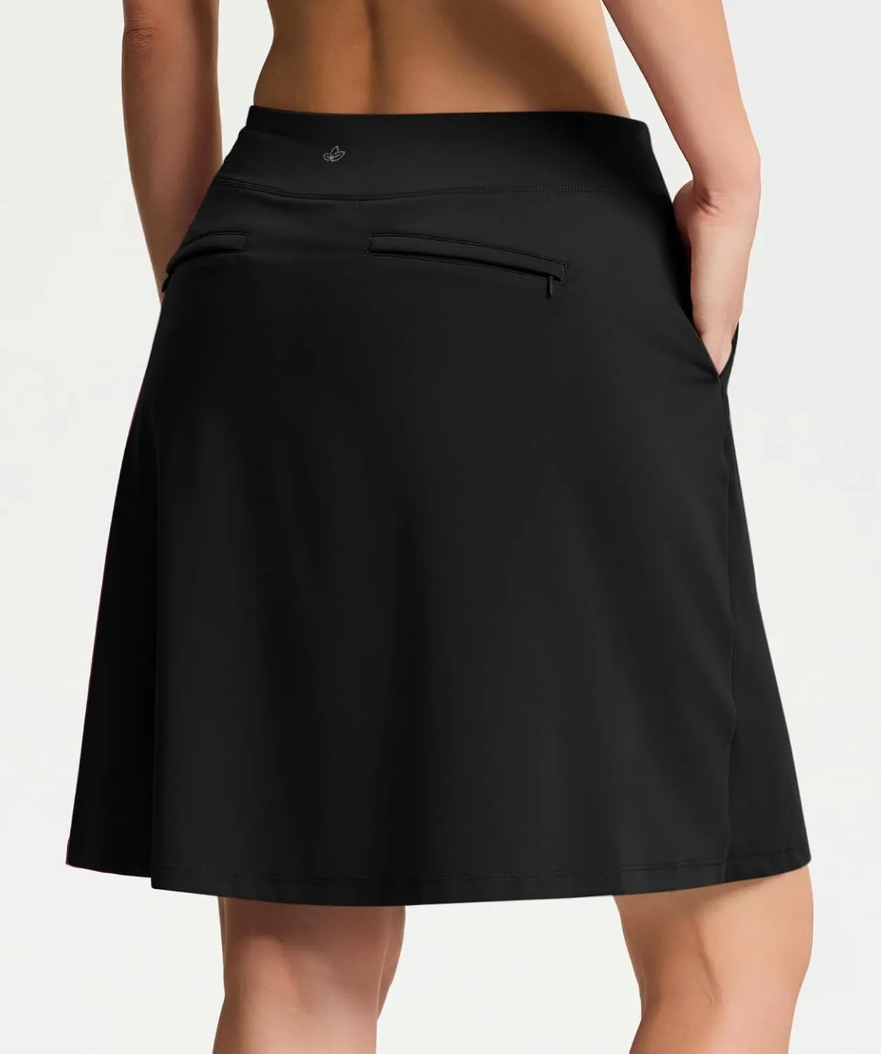 Yogipace Women's 4 Pockets UV Protection 20" Modest Knee Length Skirt Athletic Golf Tennis Skort