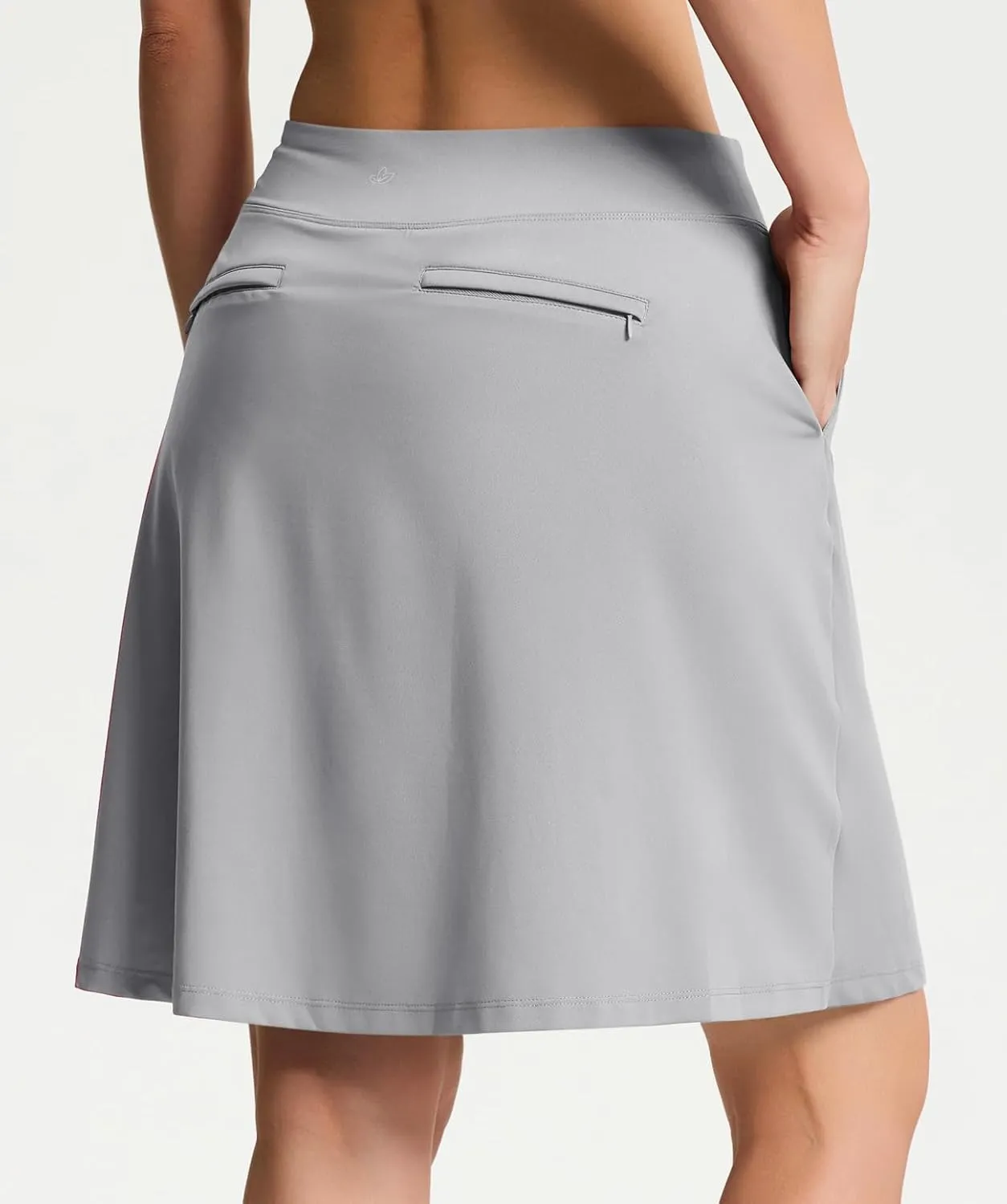 Yogipace Women's 4 Pockets UV Protection 20" Modest Knee Length Skirt Athletic Golf Tennis Skort